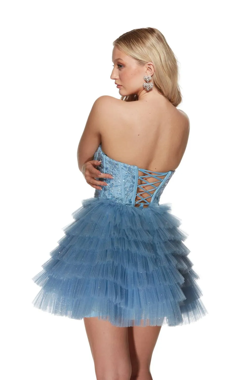 Alyce Paris - Strapless Ruffled Prom Dress