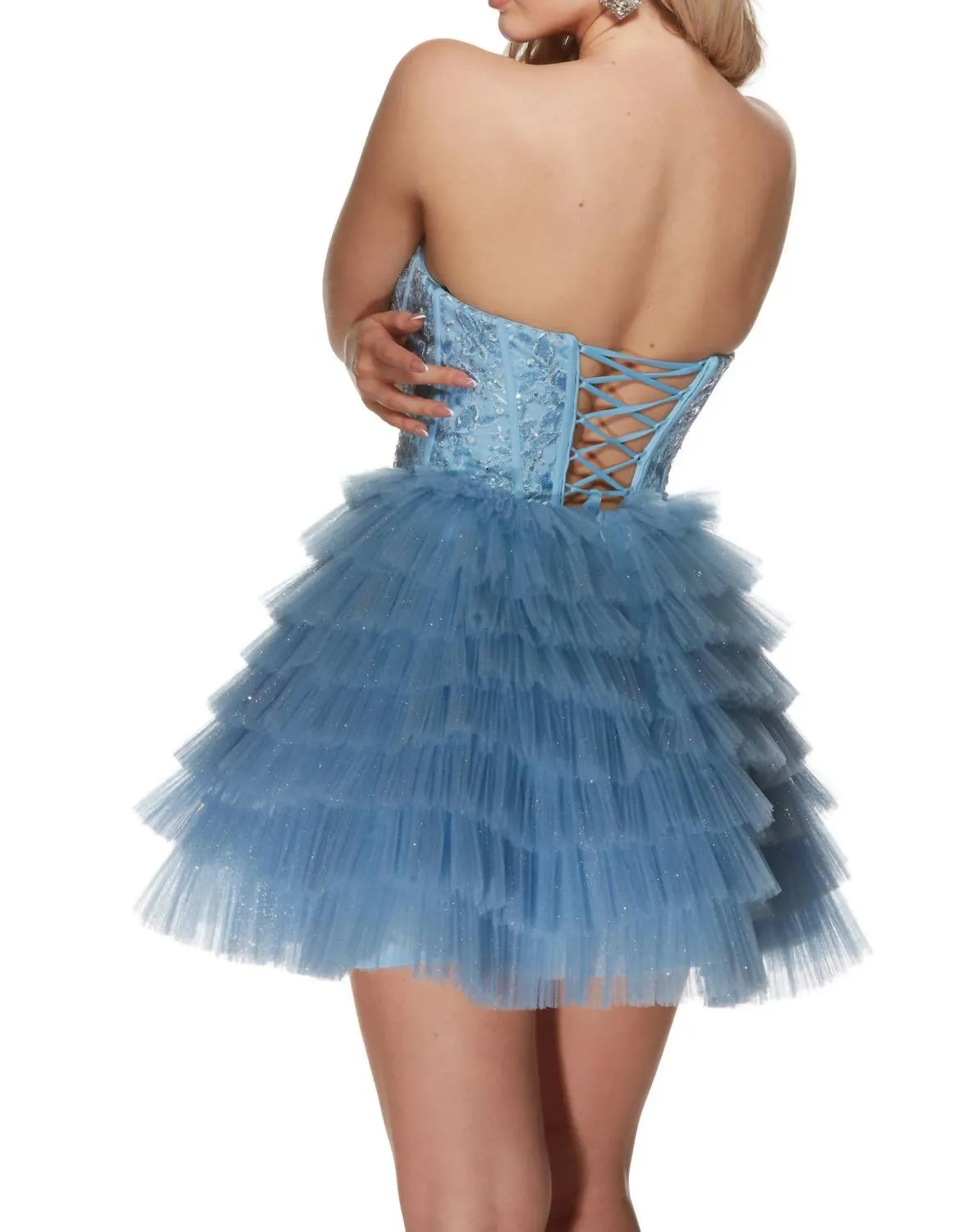 Alyce Paris - Strapless Ruffled Prom Dress