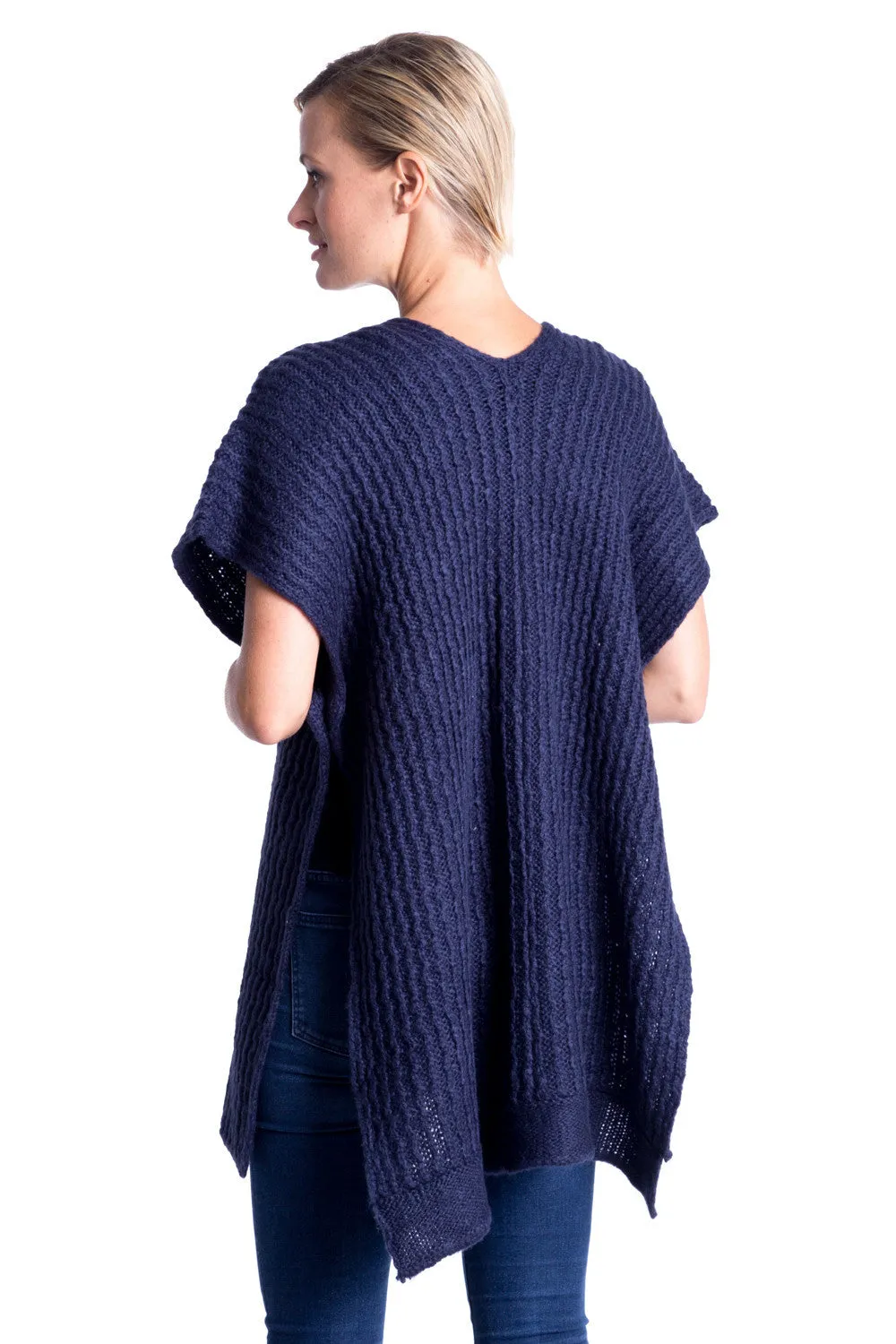 Button Knit Gillet in Navy