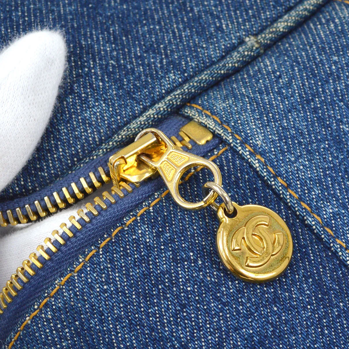 CHANEL 1997 timeless Vanity Handbag Denim 75985