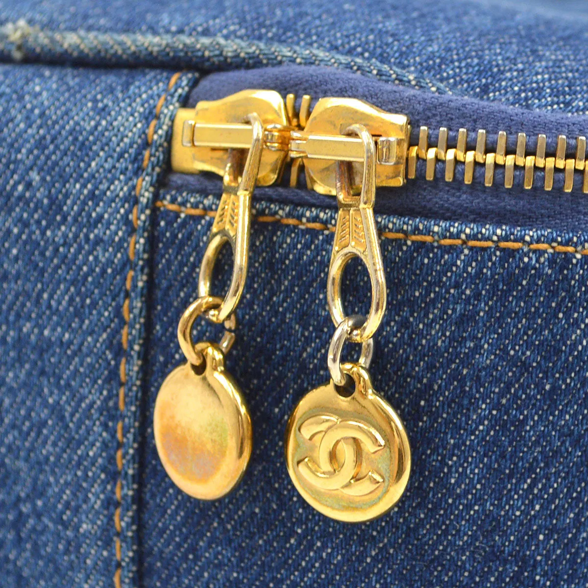 CHANEL 1997 timeless Vanity Handbag Denim 75985