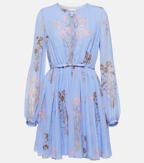 Giambattista Valli Floral silk gerogette minidress