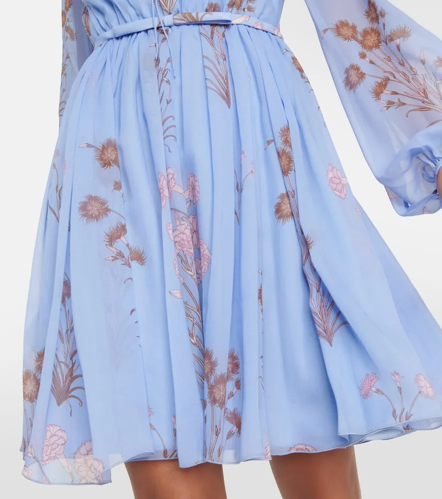 Giambattista Valli Floral silk gerogette minidress