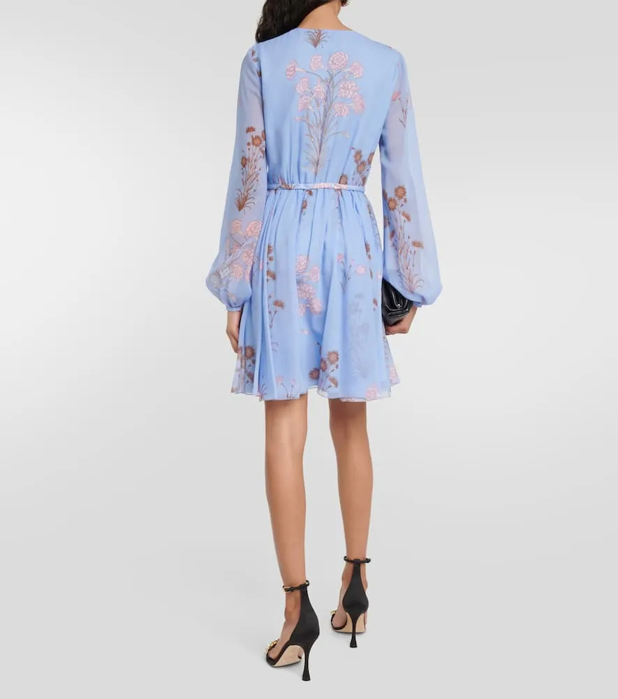 Giambattista Valli Floral silk gerogette minidress