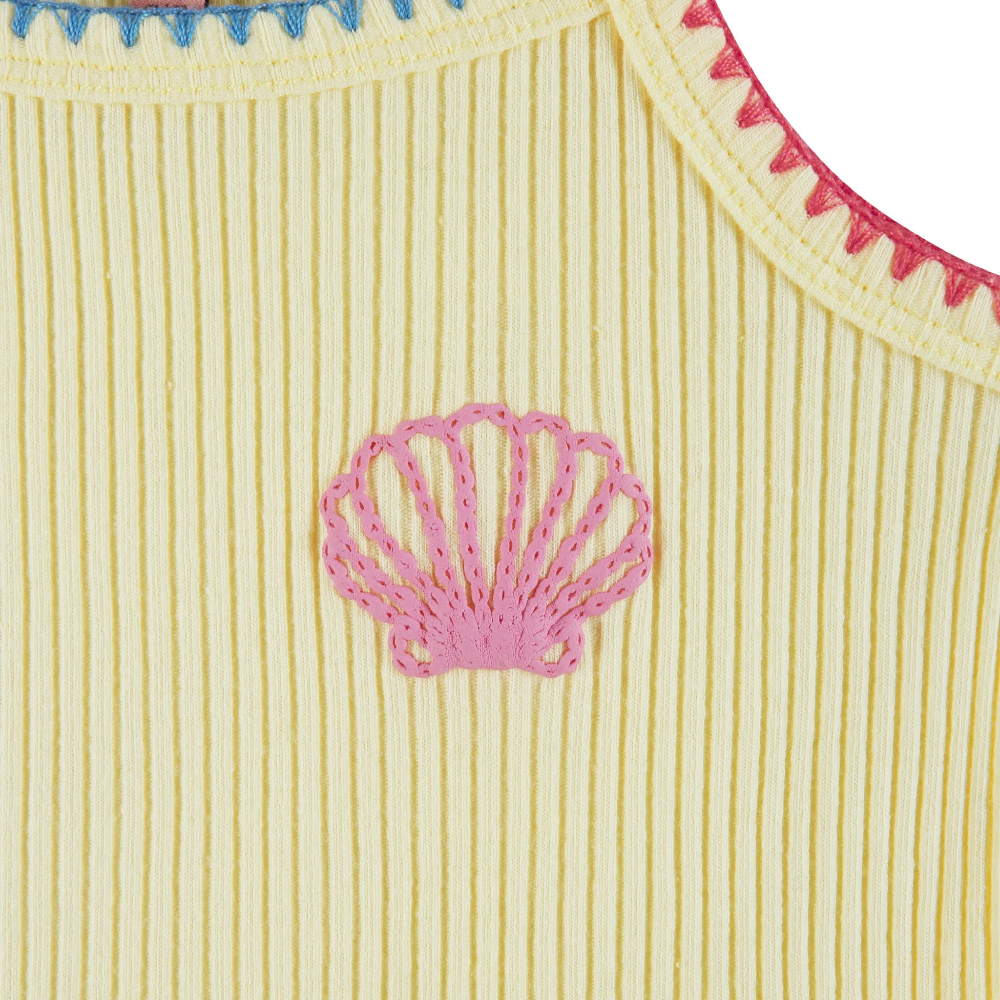 Kids (2-6x) Knit Halter Tank & White Gauze Skort | Beach Dreams