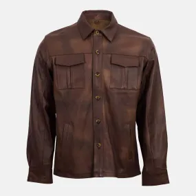 Kurrum Classic Brown Leather Shirt