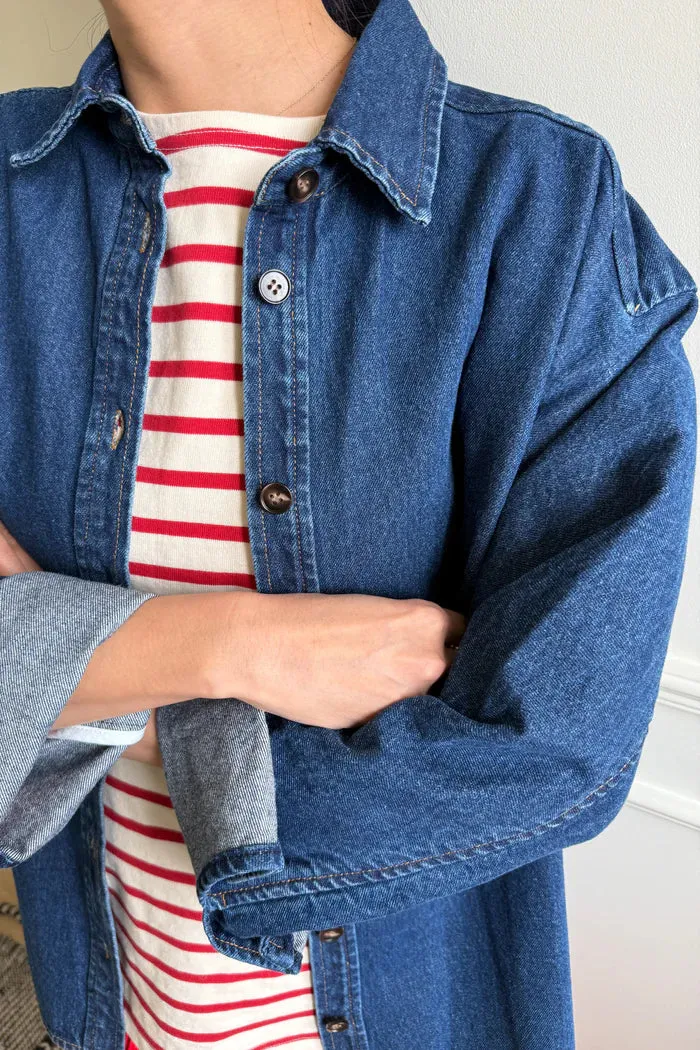 Le Bon Shoppe | Owen Heavy denim shirt | Dark denim