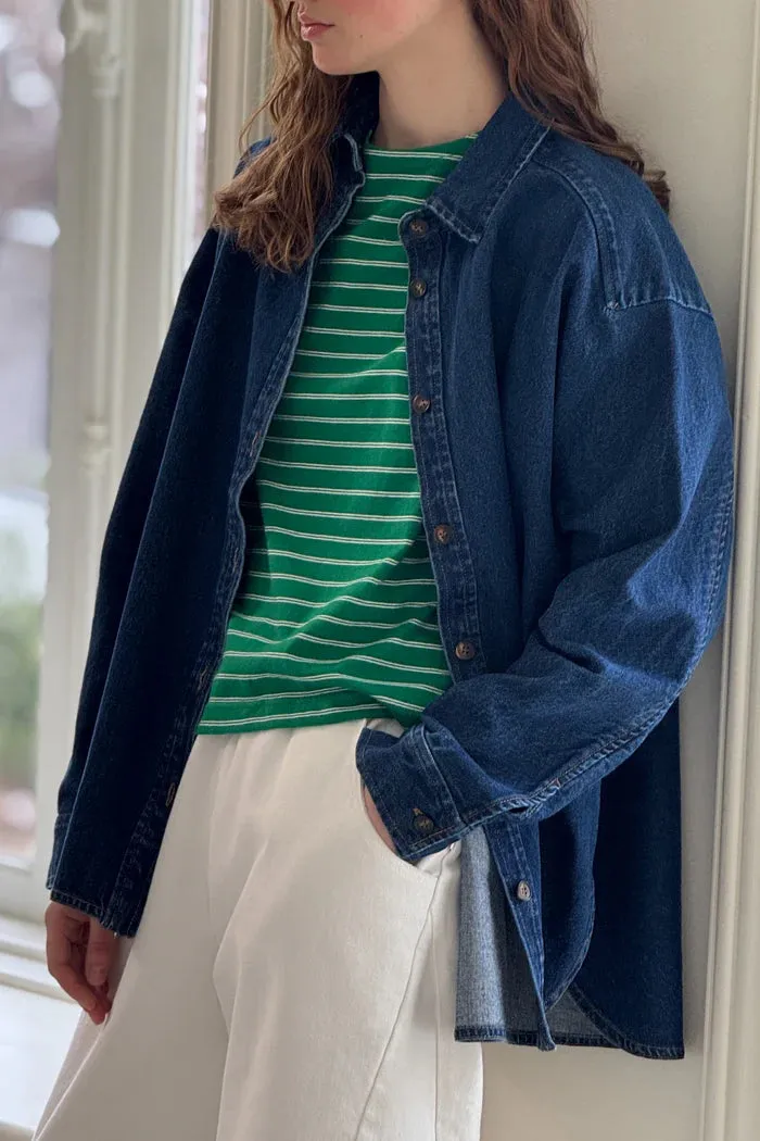 Le Bon Shoppe | Owen Heavy denim shirt | Dark denim