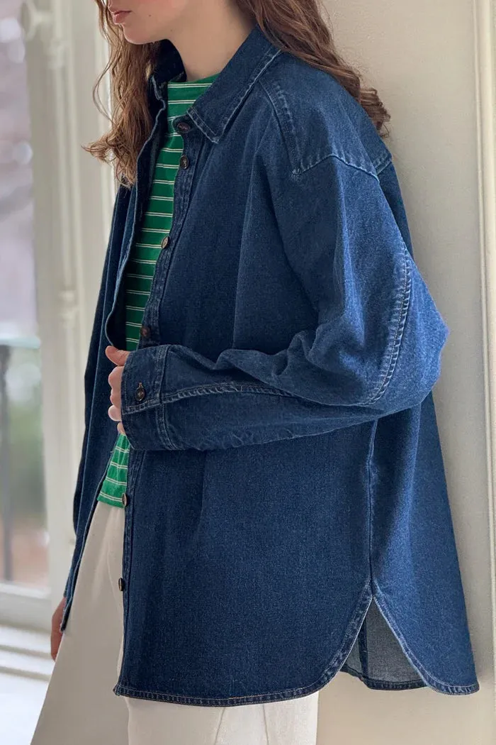Le Bon Shoppe | Owen Heavy denim shirt | Dark denim