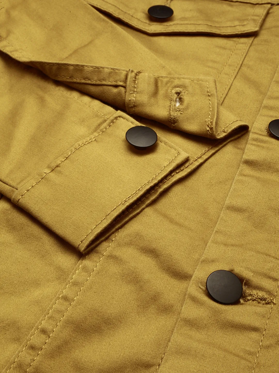 Men Beige Solid Casual Jacket