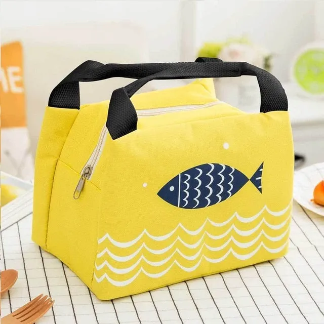 Portable Insulated Thermal Cooler Bento Lunch Box Tote Picnic Storage Bag Pouch Lunch Bags