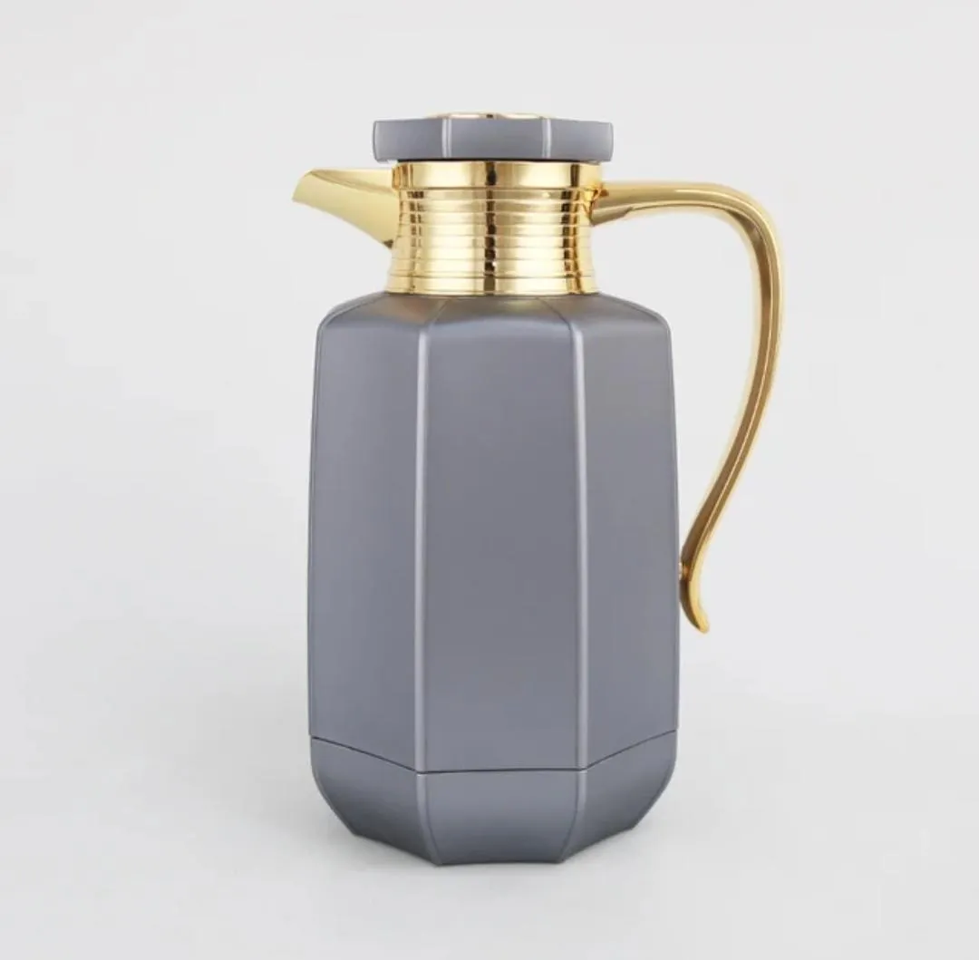 Premium Arabic Coffee Tea Pot Vacuum Flask 2 Pcs Gift Set (1.0L  07L)