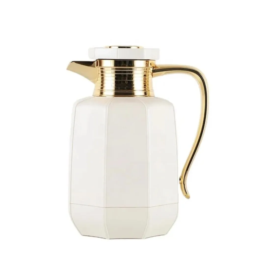 Premium Arabic Coffee Tea Pot Vacuum Flask 2 Pcs Gift Set (1.0L  07L)