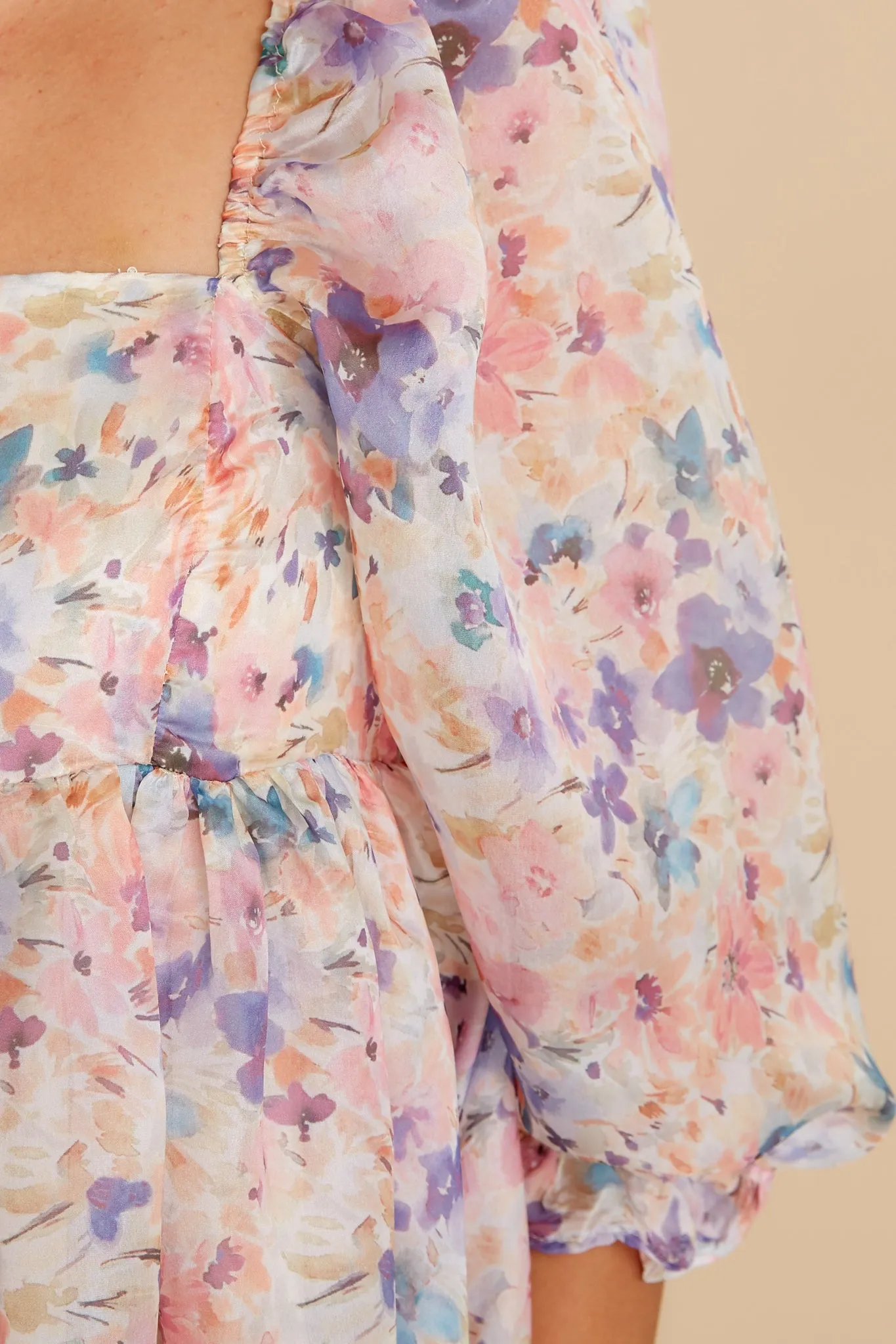 Princess For A Day Light Pink Multi Floral Print Dress