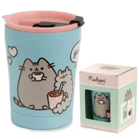 PUSHEEN FOODIE CAT REUSABLE STAINLESS HOT & COLD THERMAL INSULATED FOOD & DRINK CUP 300ML