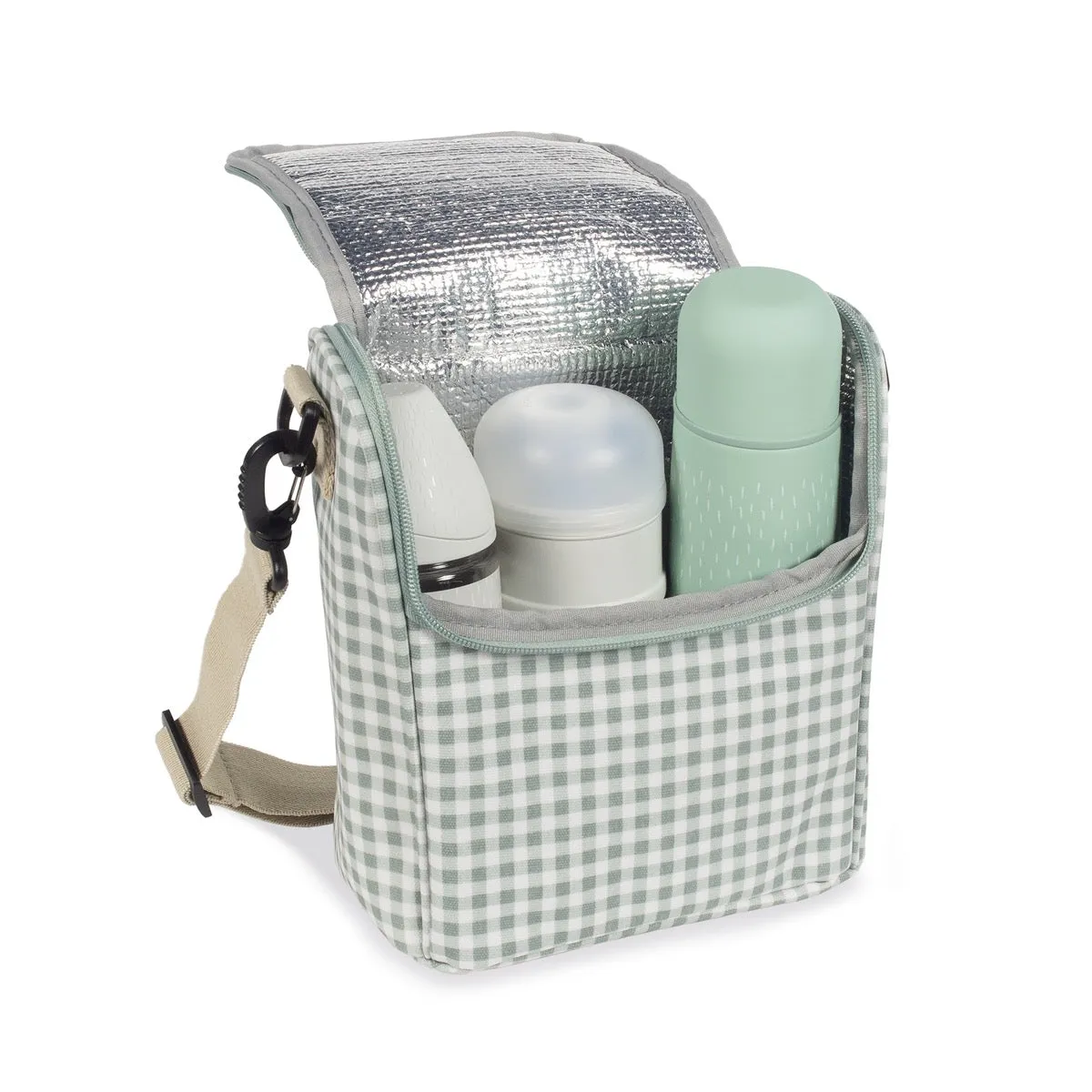 Walking Mum Insulated Bottle Bag - I Love Vichy GREEN