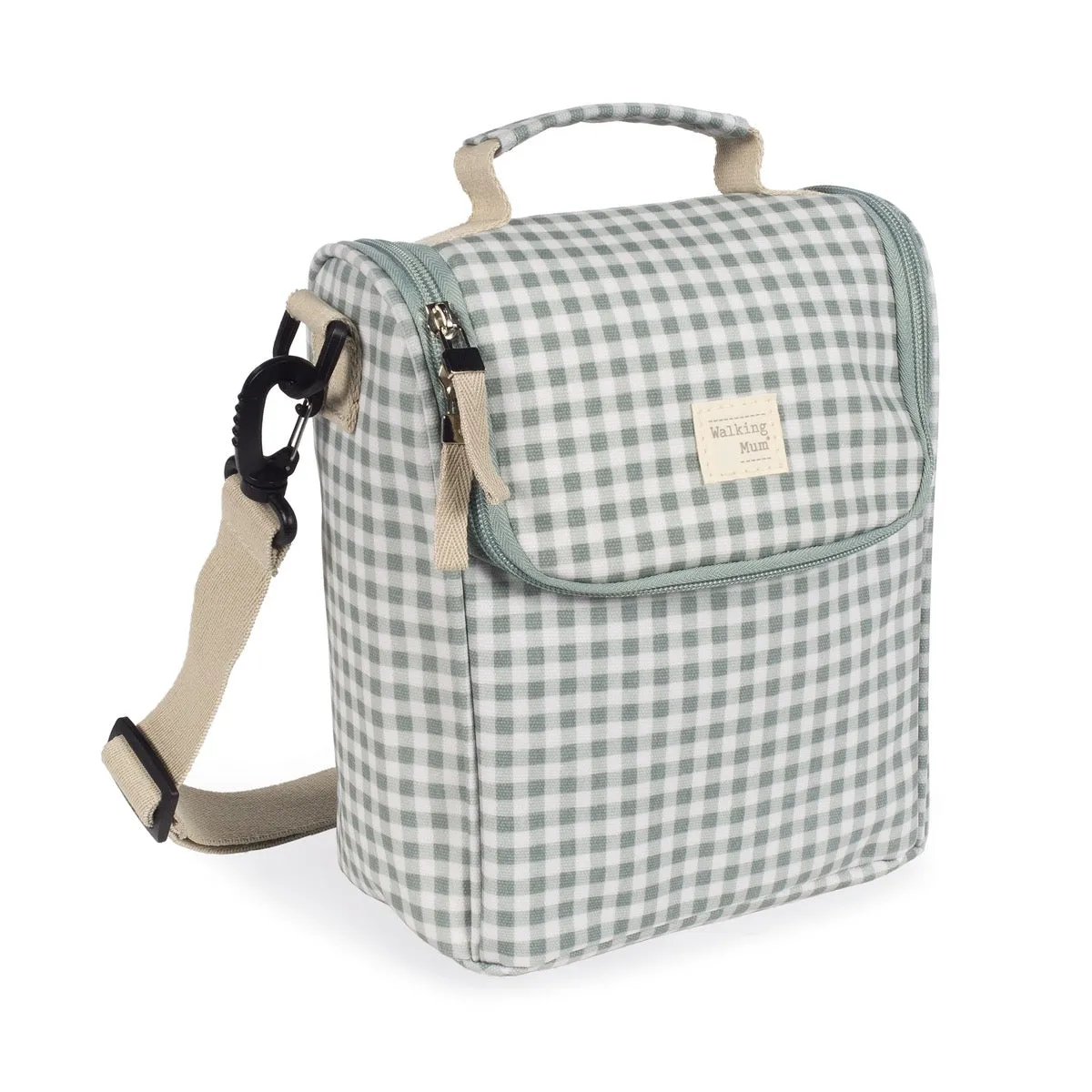 Walking Mum Insulated Bottle Bag - I Love Vichy GREEN