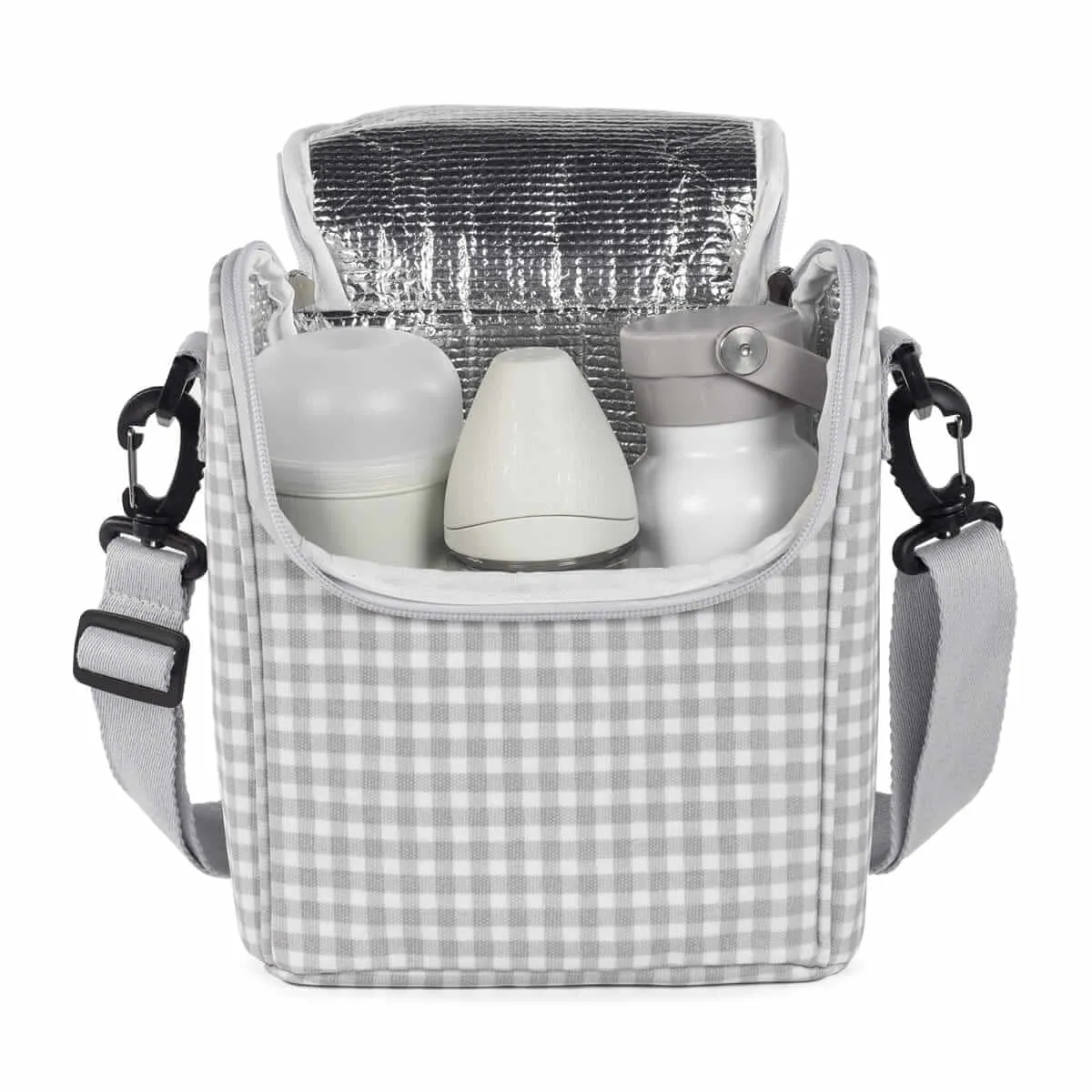 Walking Mum Insulated Bottle Bag - I Love Vichy GREY
