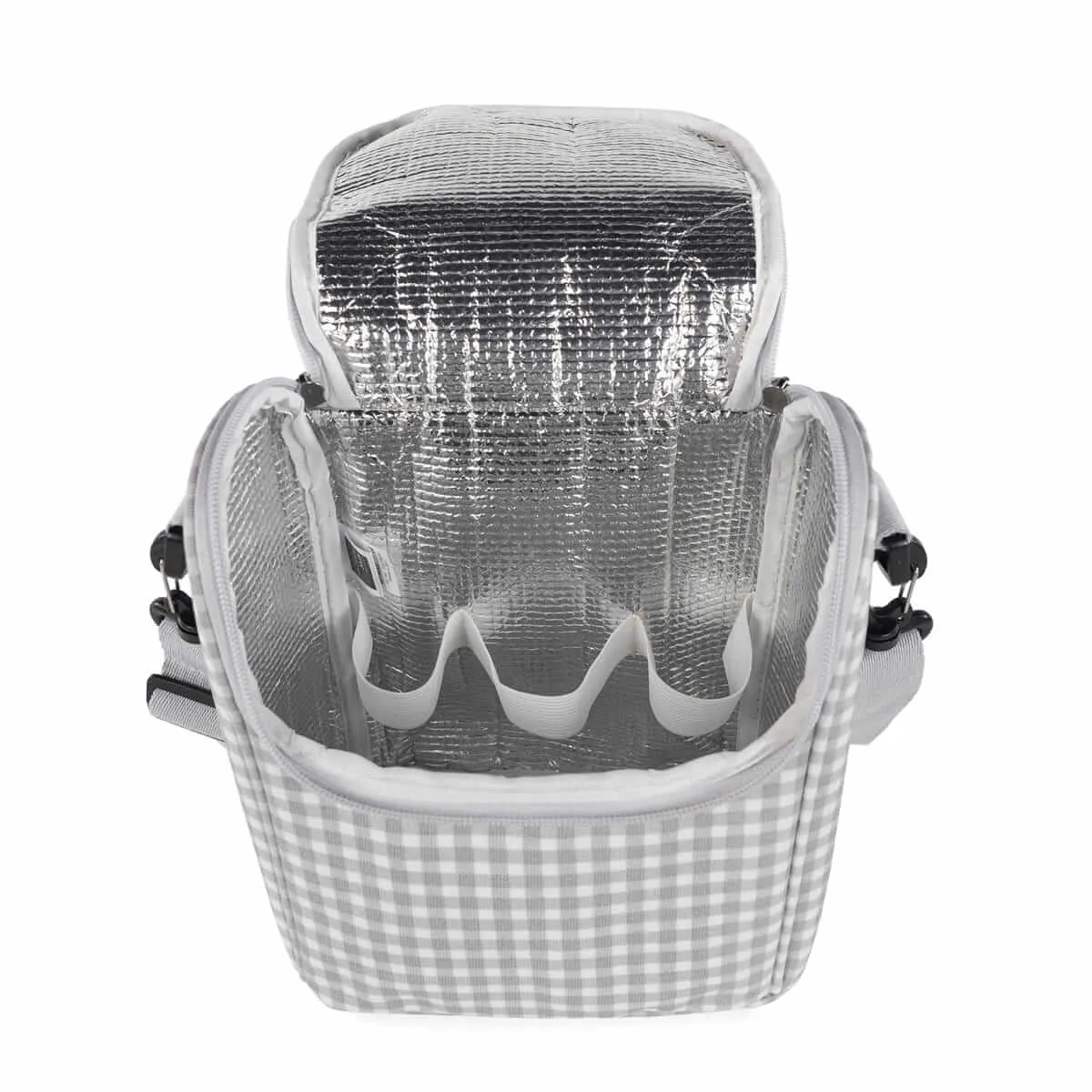 Walking Mum Insulated Bottle Bag - I Love Vichy GREY