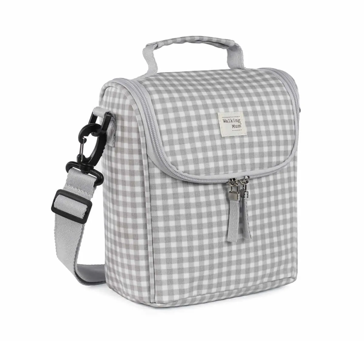 Walking Mum Insulated Bottle Bag - I Love Vichy GREY